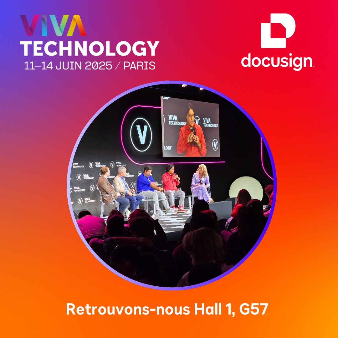 🚀 Direction #VivaTech 2025 ! 🚀

La confiance numérique est une nécessité.🔥

Démos, mini-conférences, partenaires comme EY, clients comme SEPTEO, et engagements concrets avec Start up for kids &amp; Article 1.

📍11–14 juin à Paris

#Docusign #ConfianceNumérique #TechForGood