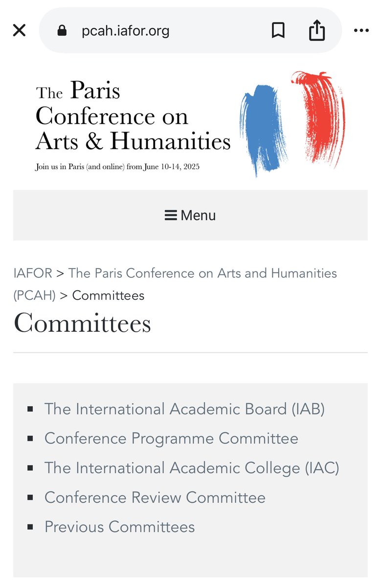 dr_chayanika's tweet image. Truly honored to be on the Review Committee for The Paris Conference on Arts &amp;amp; Humanities! Excited to engage with diverse perspectives and cutting-edge research from around the world.

#ParisConference2025 #ArtsAndHumanities #AcademicLife #Grateful #ReviewCom