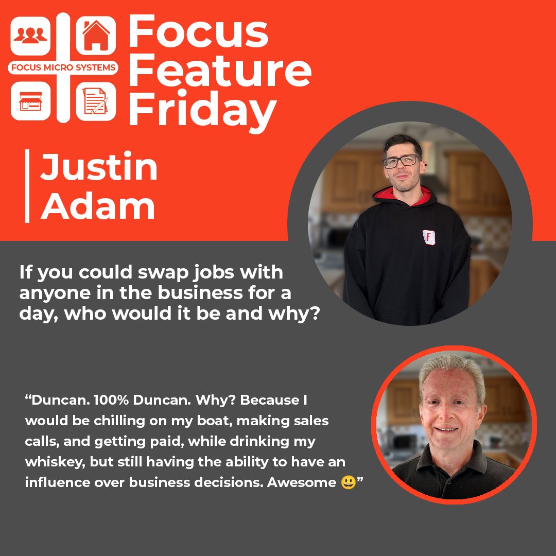Here’s a bit of Friday fun! 🌟

We asked Justin, “If you could swap jobs with anyone in the business for a day, who would it be and why?” and he chose Duncan.

#PropertyManagement #MeetTheTeam #TeamPhoto