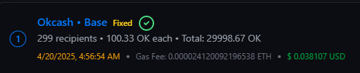 Crypto Space OG (@cryptospaceog) on Twitter photo <a href="/obiwanmama/">Karina Bella🩸</a> yes! Sent to 299 winners, all for 0.038 cents cost on gas fees, no extra costs, <a href="/okpowersend/">OK Power Send ⚡</a> is the best! Big difference with no hidden costs and the best gas optimizations for all the networks 🔥 <a href="/obiwanmama/">Karina Bella🩸</a> yes! Sent to 299 winners, all for 0.038 cents cost on gas fees, no extra costs, <a href="/okpowersend/">OK Power Send ⚡</a> is the best! Big difference with no hidden costs and the best gas optimizations for all the networks 🔥