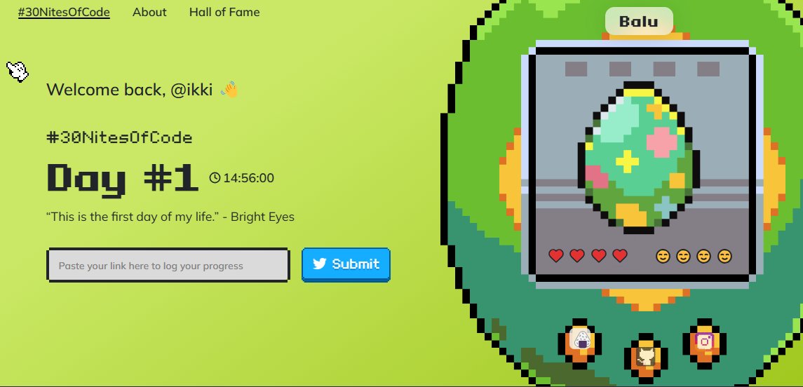 ikkikun1988's tweet image. #30NitesOfCode

Day #1

Creando mi propio tamagochi!

This is the first day of my life.” - Bright Eyes