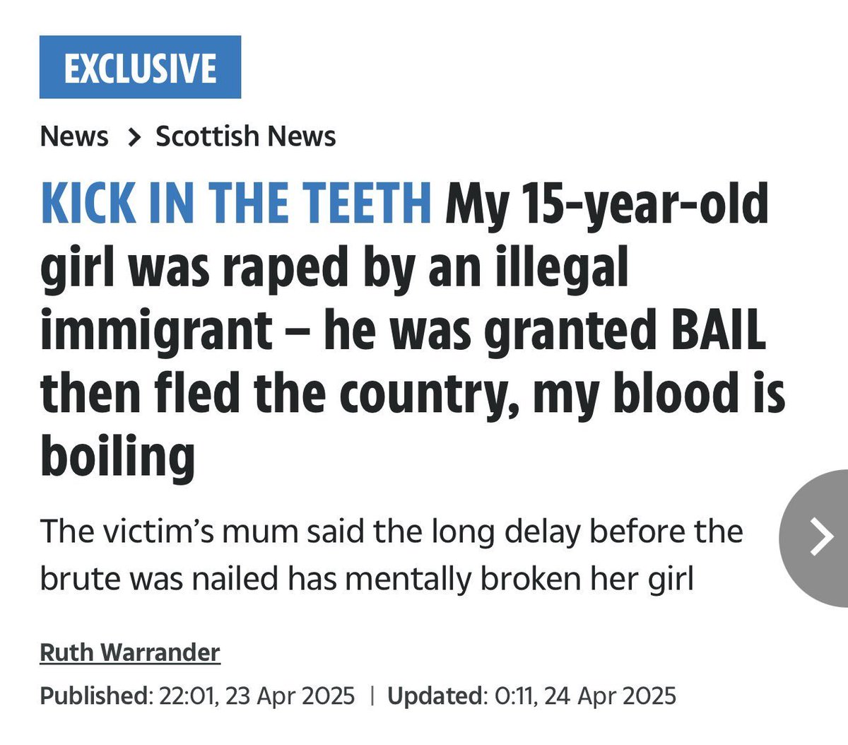 Folks illegal Immigrants rush to enter Britain some commit the most horrific offences; Murder Acid Attacks &amp; Many Many Rapes on our women &amp; sex attacks on our Children; often the Identities of such offenders are kept from us; some leave absolute devastation &amp; then