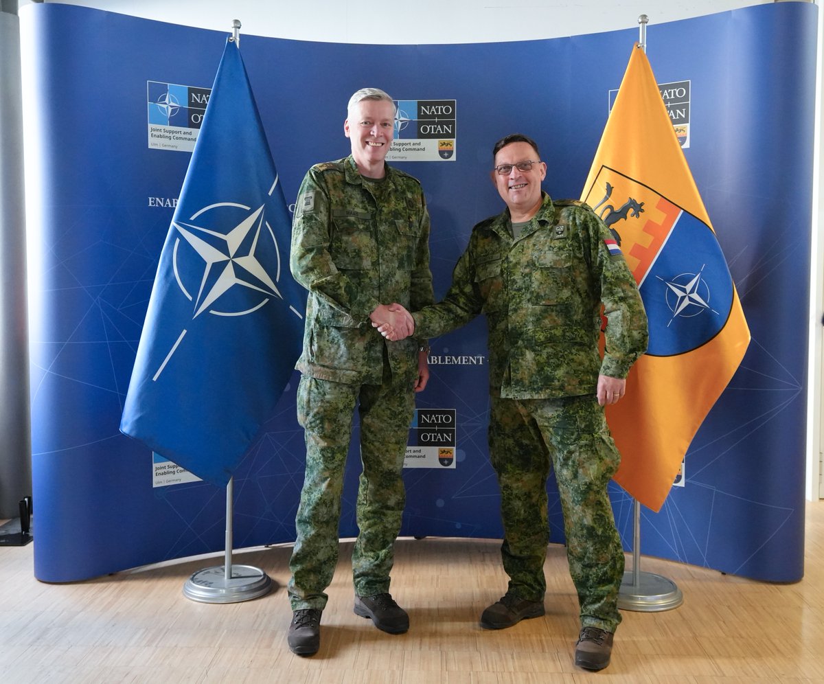 NATO Joint Support and Enabling Command - JSEC (@jsecnato) on Twitter photo Honoured to host 🇳🇱Lt Gen Jan-Willem Maas, Commander NLD Defence Support Command, at #JSEC.
Key talks with MGEN Simons on the RSN & NL’s leading role in shaping NATO’s enablement backbone.
The visit also served to deepen mutual understanding of the operationalised RSN.
#WeAreNATO Honoured to host 🇳🇱Lt Gen Jan-Willem Maas, Commander NLD Defence Support Command, at #JSEC.
Key talks with MGEN Simons on the RSN & NL’s leading role in shaping NATO’s enablement backbone.
The visit also served to deepen mutual understanding of the operationalised RSN.
#WeAreNATO