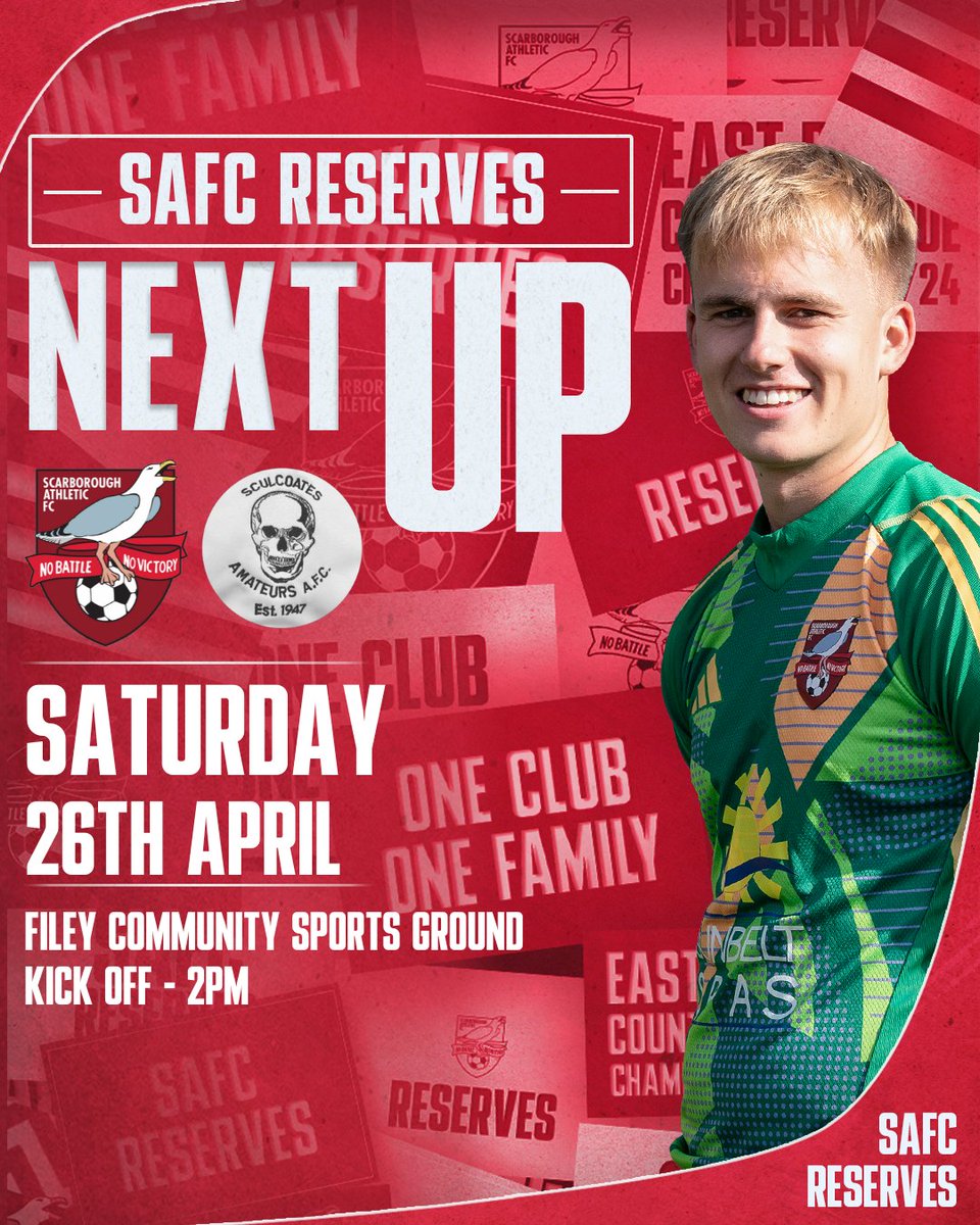 safc's tweet photo. For the second time in a week... 

The Reserves face Sculcoates Amateurs AFC in league action at home, having faced them away in the Cup on Tuesday evening. 

If you are not backing the First Team in Peterborough, head to Filey to back the Reserves 👊
#CMONBORO https://t.co/HbtxD0o6VJ