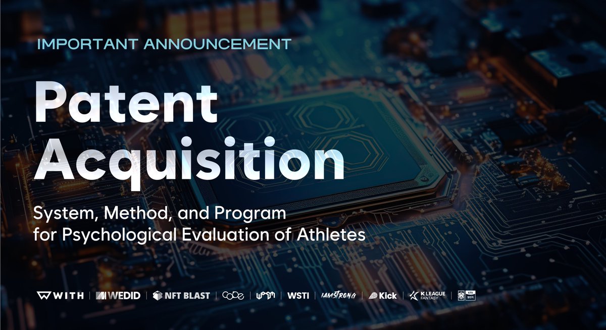 WITH has successfully obtained a patent for its “System, Method, and Program for Psychological Evaluation of Athletes.”
medium.com/projectwith/wi…