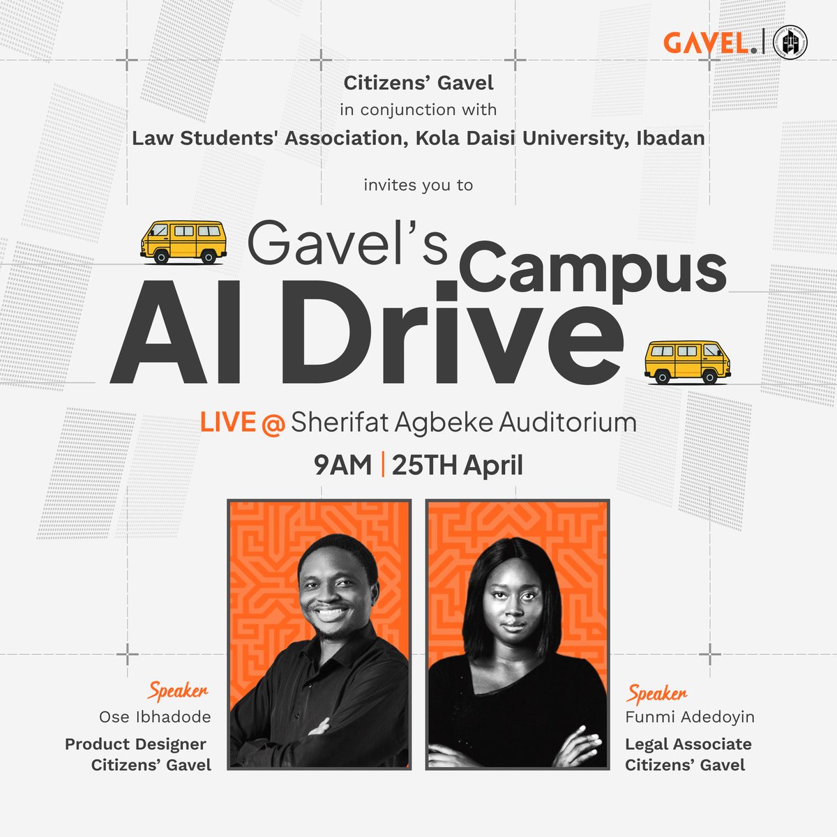citizen_gavel's tweet image. Today, all roads lead to KolaDaisi University @kduonline, our 10th campus visit in exactly one year since we began the #AICampusDrive.

In that time, we’ve engaged 3,000+ students and staff across 10 campuses in 3 geopolitical zones, leading critical conversations on AI…