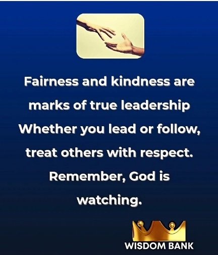 SamAffiah's tweet image. Leadership is the heart of the matter.
#WisdomBank #LeadershipMatters #WalkingInHonor