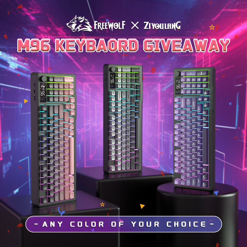 ZIYOU LANG (@ziyoulangear) on Twitter photo 🎁 THE LONG-AWAITED M96 KEYBOARD GIVEAWAY IS HERE!
Win a FREE KEYBOARD – any color!
✅ Follow <a href="/ZIYOULANGEAR/">ZIYOU LANG</a>
✅ Like + RT this post
✅ Tag 1 friend
🛍️Buy: a.co/d/etIAgGK
⏳ Ends 4/30 – 1 winner
🎉 600 followers = 2 winners
🎉1000 followers = 3 winners
#Giveaway #M96 🎁 THE LONG-AWAITED M96 KEYBOARD GIVEAWAY IS HERE!
Win a FREE KEYBOARD – any color!
✅ Follow <a href="/ZIYOULANGEAR/">ZIYOU LANG</a>
✅ Like + RT this post
✅ Tag 1 friend
🛍️Buy: a.co/d/etIAgGK
⏳ Ends 4/30 – 1 winner
🎉 600 followers = 2 winners
🎉1000 followers = 3 winners
#Giveaway #M96