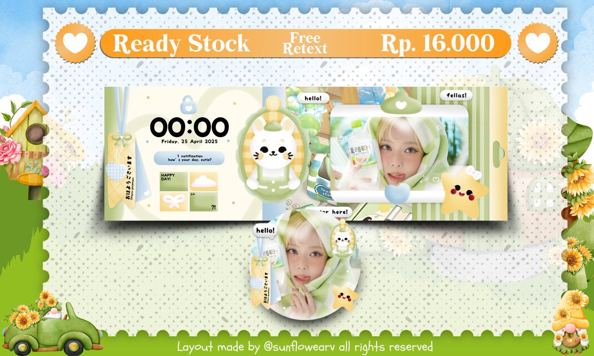 sunflowearv's tweet image. Boleh bantu repostnya? Maacii 🫶🏻

Siang! Flo ada layout winter dari katalog yang akan debut (nanti 🥹) yang berminat bisa dm aku yaa, harga udah tertera dan bisa QRIS! Yukk jajaan 😍🌻

#zonauang