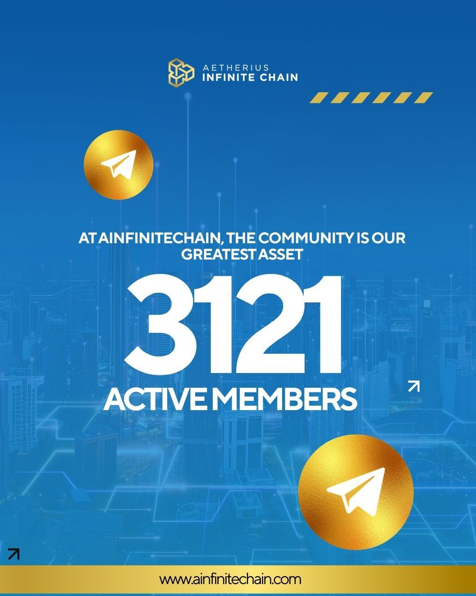 ainfinitechain's tweet photo. At Aetherius Infinite Chain, we believe that community is our greatest asset. 🌟 

With 3,121 active members and growing, we’re building a network of innovators, creators, and pioneers, ready to shape the future of blockchain technology. 💡

Trust is powered by Proof of Authority, ensuring lightning-fast transactions, ironclad security, and real-world scalability. ⚡

Join us today and become part of the revolution! Together, we’re making history. 

===========================
🌐 https://t.co/4moMpg8Fk5
===========================

#AetheriusInfiniteChain #blockchain @ainfinitechain #AIC #ProofOfAuthority #CryptocurrencyInnovation #DecentralizedFuture #BlockchainSecurity #ScalableBlockchain #FastTransactions #TrustInTechnology #SecureBlockchain #DecentralizedFinance #CryptoFuture #InnovativeTech #DigitalTransformation