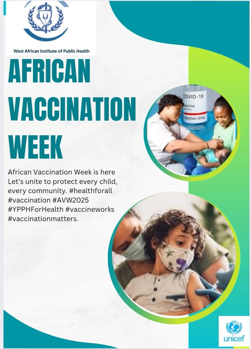 atthetop4real's tweet photo. African Vaccination Week 2025: Protecting Every Life with a Shot

Every year, during the last week of April , countries across Africa come together to celebrate African Vaccination Week (AVW). https://t.co/IDa5yKD2L9