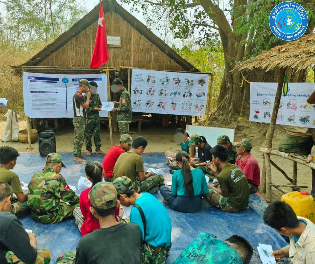 naingnaingaung's tweet image. The Ministry of Human Rights under the National Unity Government said they conducted military code of conduct training for PDF soldiers and 41 other trainees in Seik Phyu Township, Magway Region.
#COC
#MOHR
#2025Apr25Coup
#WhatsHappeningInMyanmar