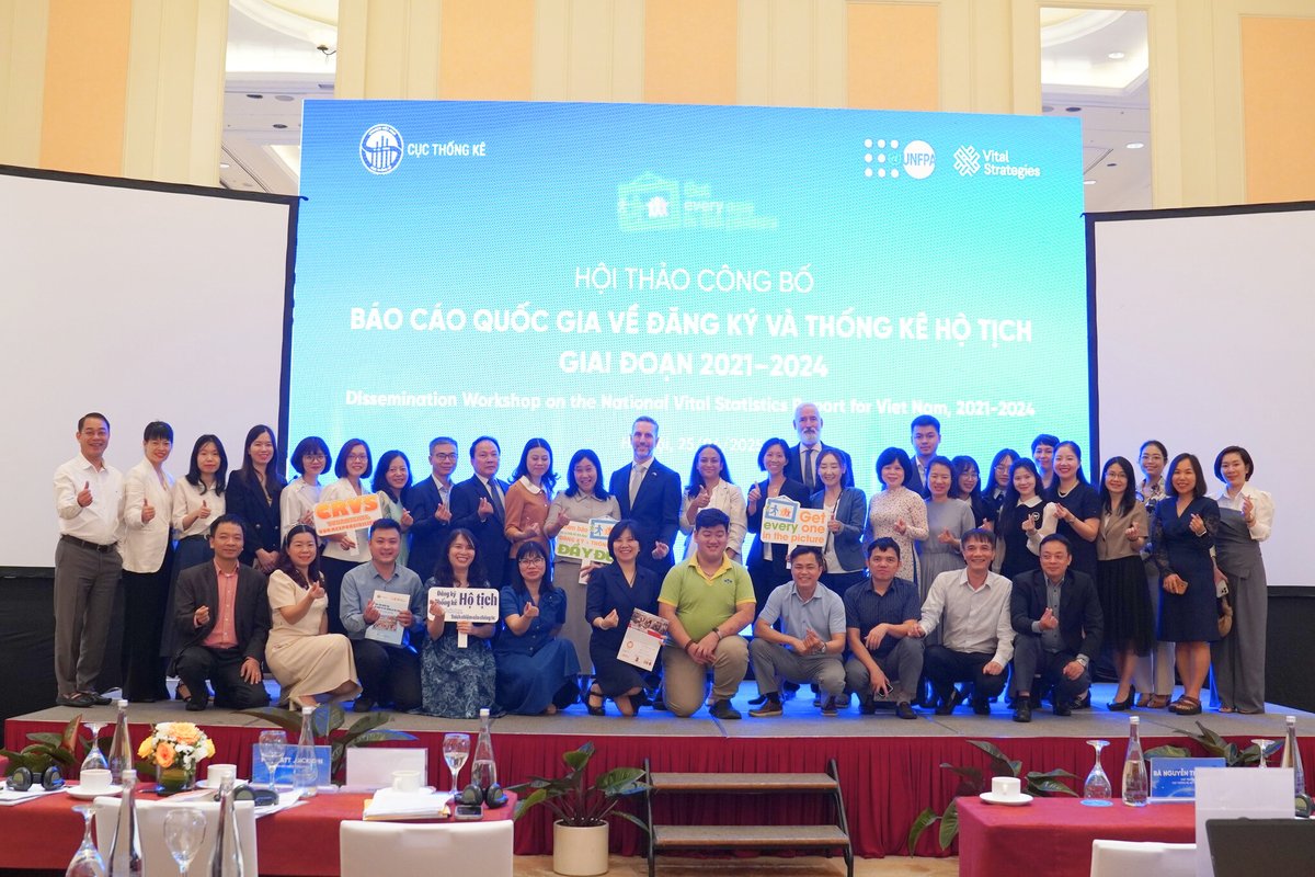 UNFPA Viet Nam (@unfpa_vietnam) on Twitter photo Launch of the National Vital Statistics Report for Viet Nam, 2021 - 2024
This landmark document is developed by the National Statistics Office of Viet Nam with support from #UNFPA and <a href="/VitalStrat/">Vital Strategies</a>.
>> Read the full report here: bit.ly/CRVSReportVIE Launch of the National Vital Statistics Report for Viet Nam, 2021 - 2024
This landmark document is developed by the National Statistics Office of Viet Nam with support from #UNFPA and <a href="/VitalStrat/">Vital Strategies</a>.
>> Read the full report here: bit.ly/CRVSReportVIE