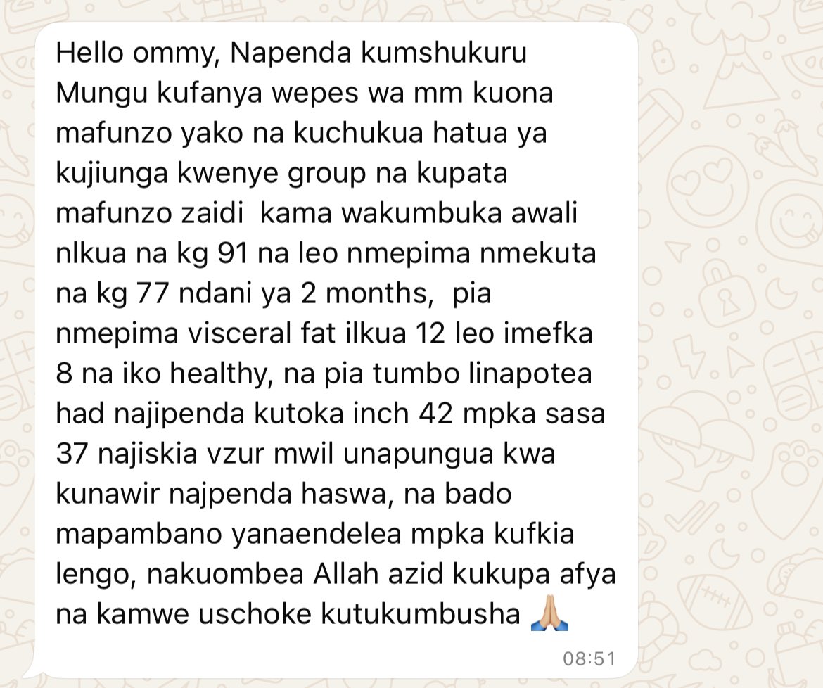 Kujiunga na group langu, kupata program ya kupungua na kujenga misuli nitumie DM neno “COACH”.