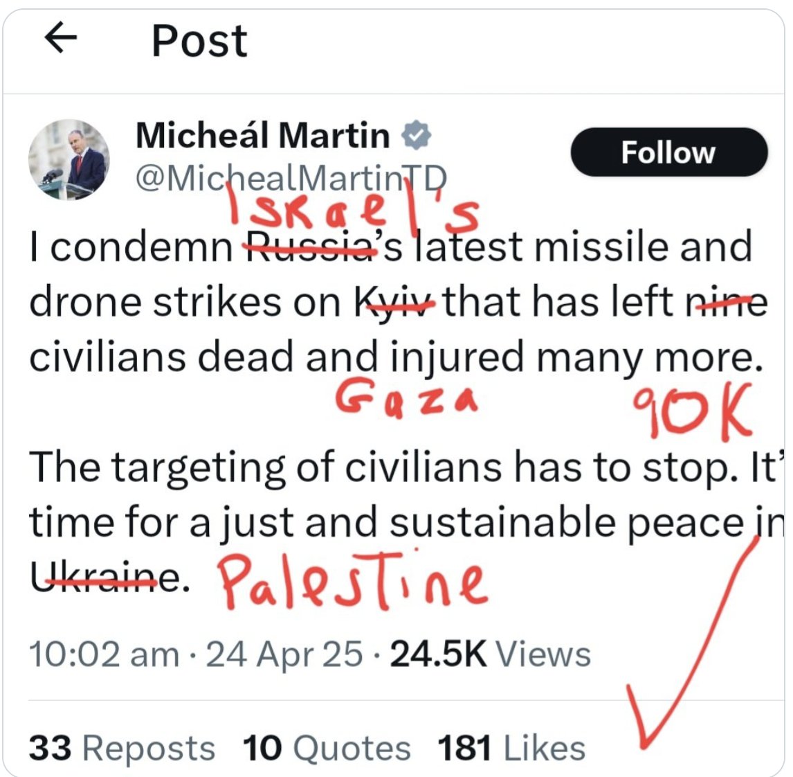 Gaeil ar son Gaza tweet media