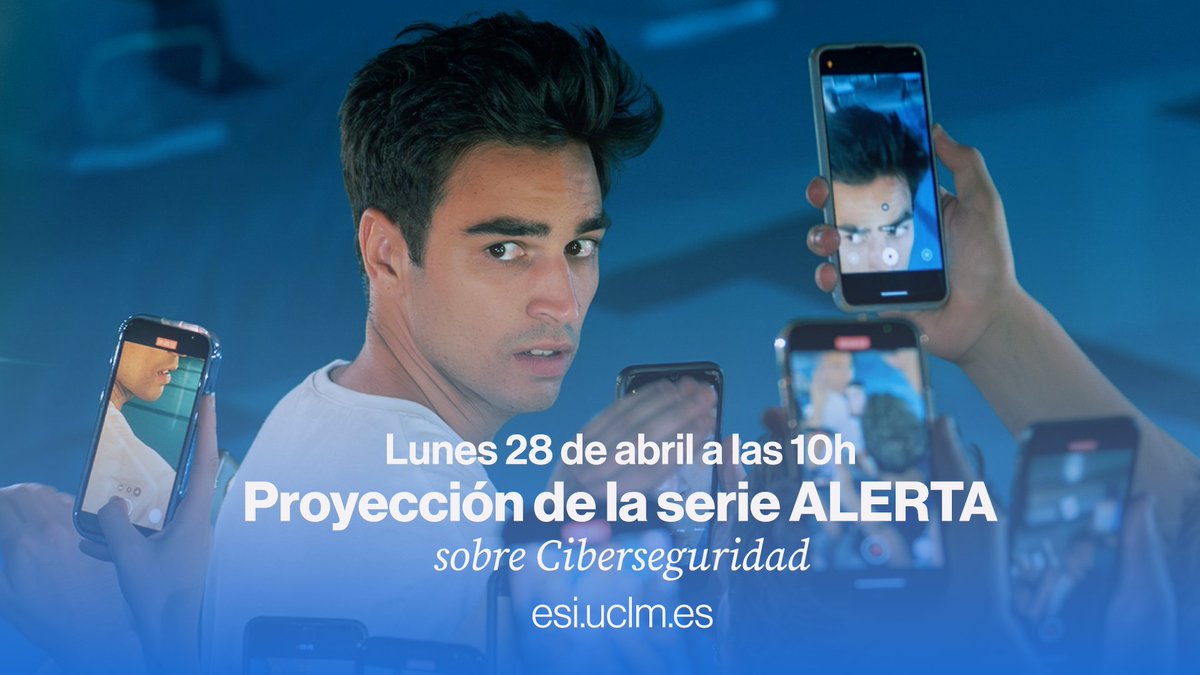 ES. Informática UCLM (@esiuclm) on Twitter photo El lunes a las 10h proyectamos ALERTA, una serie sobre #ciberseguridad. Vendrá <a href="/MarlonMolina/">Marlon Molina</a>, Director del Laboratorio de Ciberseguridad de <a href="/MADFinTech/">Madrid Capital FinTech</a>, nos presentará el episodio piloto. Inscripción y trailer en esi.uclm.es/index.php/2025… El lunes a las 10h proyectamos ALERTA, una serie sobre #ciberseguridad. Vendrá <a href="/MarlonMolina/">Marlon Molina</a>, Director del Laboratorio de Ciberseguridad de <a href="/MADFinTech/">Madrid Capital FinTech</a>, nos presentará el episodio piloto. Inscripción y trailer en esi.uclm.es/index.php/2025…