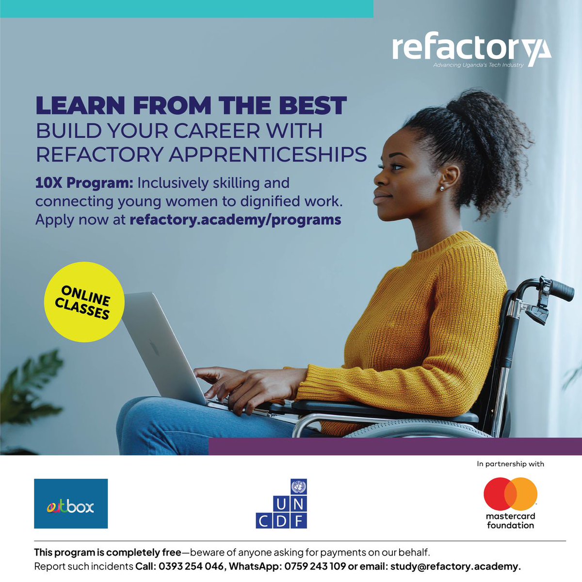 Ready to launch your career? 🚀 Our Refactory Apprenticeship Program offers you the chance to learn from the best and build a meaningful future!

This 10X program is inclusively skilling and connecting young women to dignified work. Don't miss out on this opportunity! Apply now