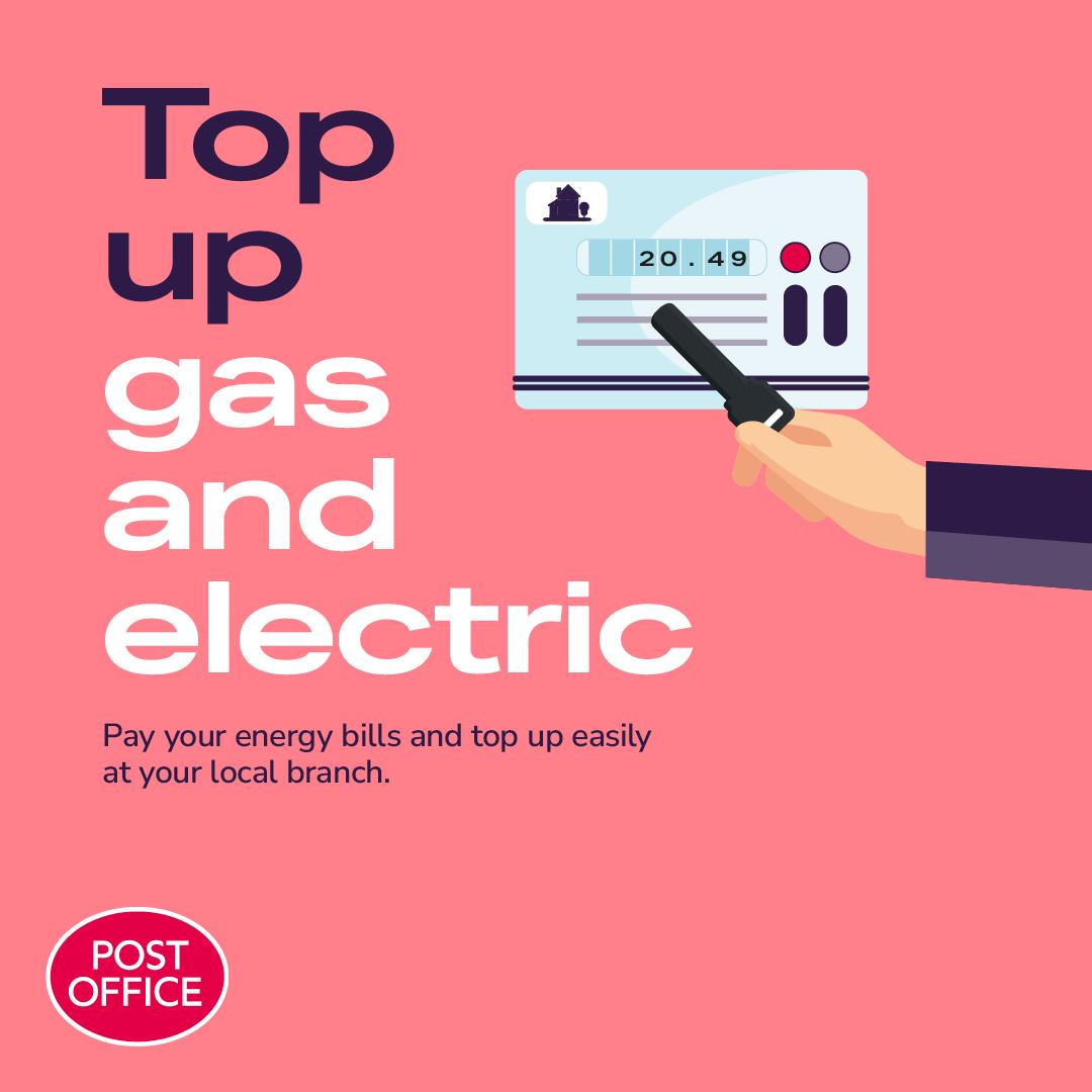 It’s quick and easy to top up right here in-branch. No need to worry about running out –  drop by today and stay powered up! 😊💡​

Services available with selected companies only. Restrictions apply, please ask us for more details