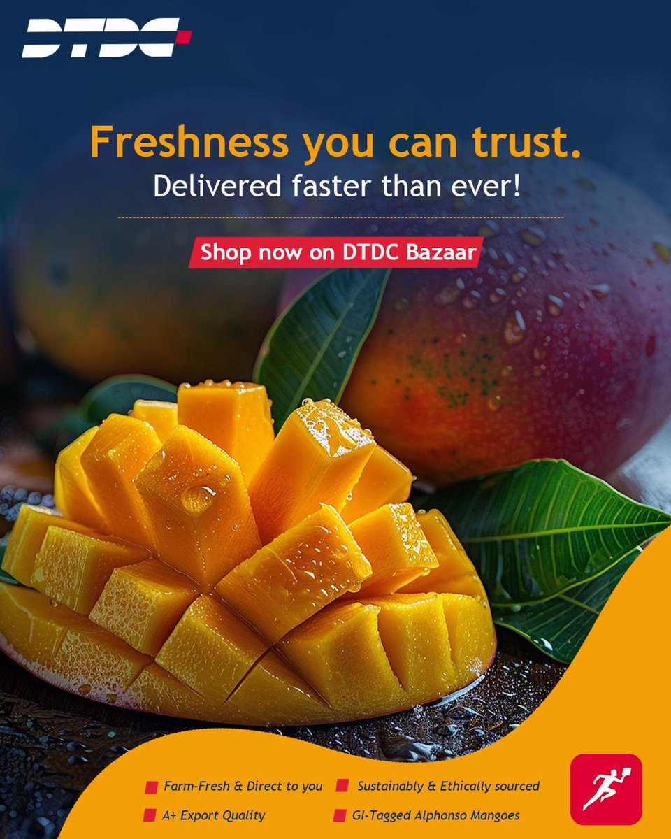 Remember racing with your cousins to get your hands on the juiciest mangoes?
Now they race to you, right to your doorstep!

Get farm-fresh mangoes delivered to your doorstep with DTDC Bazaar.

#FarmFreshFeels #DTDCBazaar #AlphonsoMangoes #MaharashtraMangoes #MangoesOnline