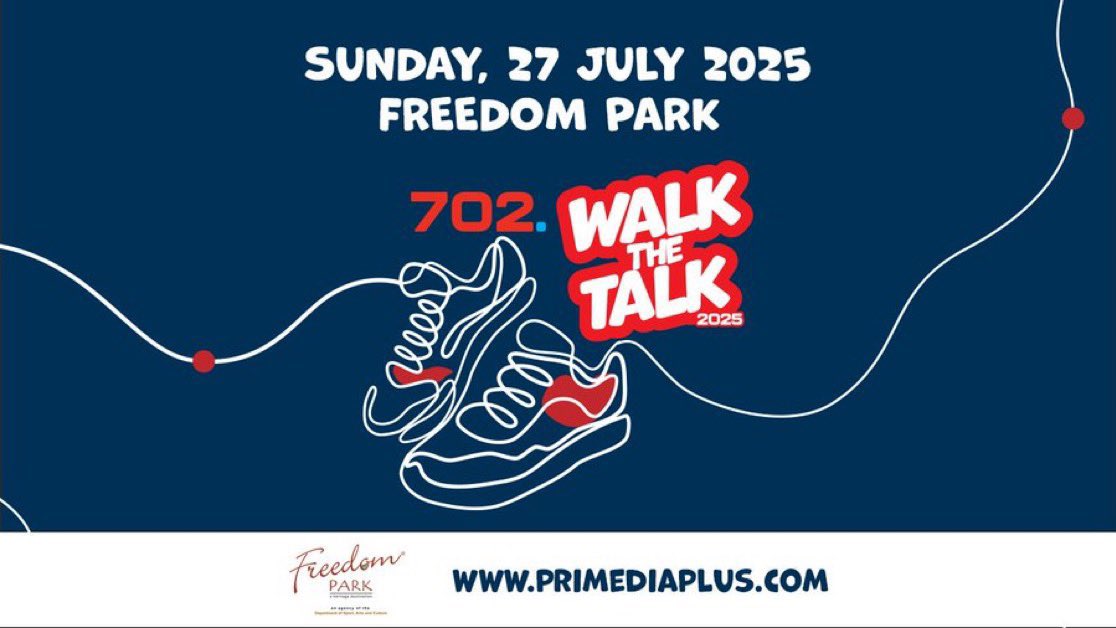 Audriinah_'s tweet photo. This Mandela Month, donโt just talk โ walk.
Join #702WalkTheTalk for the 6.7km symbolic route and walk for unity, purpose & connection.
July 27 | Freedom Park to the Union Buildings
@Radio702 @primediaplus
#UnityInMotion
Secure your spot - https://t.co/Iag4mlrhq1 https://t.co/Rx6Q3hPx7o