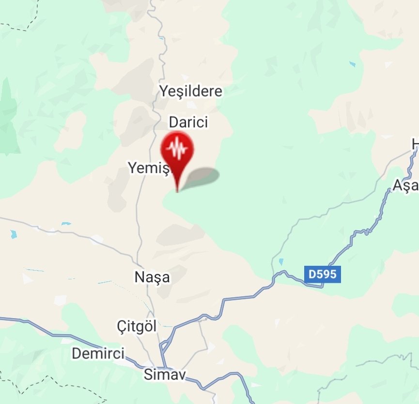 24/04/2025 - 10:20:02'de #Simav, (#Kütahya) yakınında 4.8 büyüklüğünde bir #deprem meydana geldi.