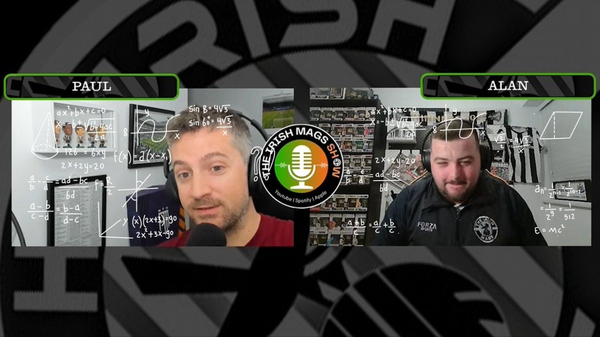 The Irish Mags (@irishmagsnufc) on Twitter photo New Irish Mags Show - Out Now! ๐
Episode #73 - PREDICTING THE FUTURE with 5 games to go๐ฎ
<a href="/MaddFM_/">Paul Madden</a> and <a href="/WilliamsonAlan/">Mr. WilliamsonNUFC</a> get the calculators out as they predict where Newcastle United will finish this season. WARNING - CONTAINS SPREADSHEETS ๐ค
#IrishMags | #NUFC New Irish Mags Show - Out Now! ๐
Episode #73 - PREDICTING THE FUTURE with 5 games to go๐ฎ
<a href="/MaddFM_/">Paul Madden</a> and <a href="/WilliamsonAlan/">Mr. WilliamsonNUFC</a> get the calculators out as they predict where Newcastle United will finish this season. WARNING - CONTAINS SPREADSHEETS ๐ค
#IrishMags | #NUFC