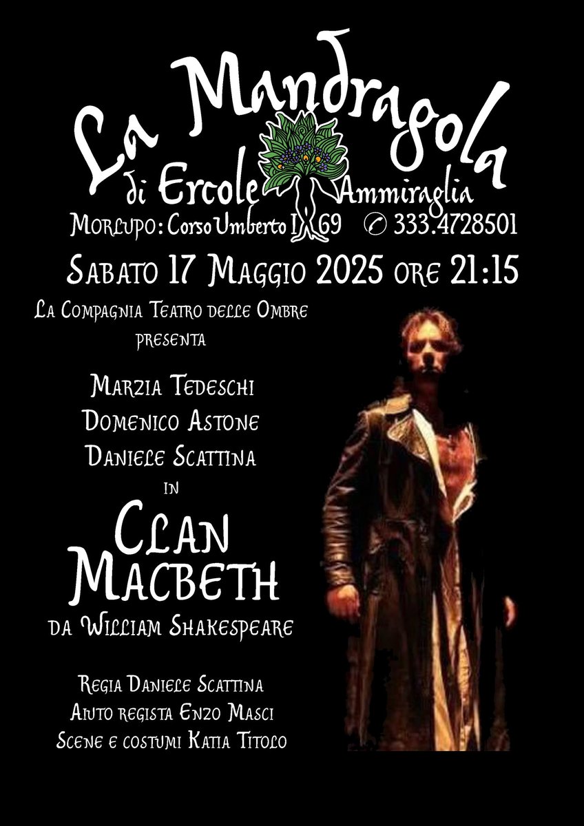metateatro's tweet photo. 🗓️Stagione Teatrale 🎟assisti ai
prossimi🎵Concerti 🎭Spettacoli
🌱 LaMandragola di Ercole Ammiraglia 
🌆 Morlupo: Corso Umberto I, 69
🌍 https://t.co/ral0i18bcn
📲 https://t.co/yUefBHZeiN https://t.co/j2pJqg1qmY