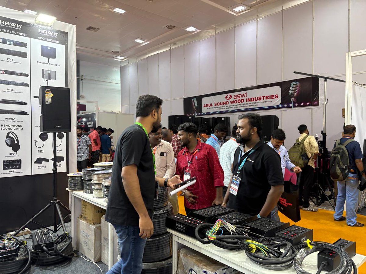 HawkProducts's tweet image. A glimpse of Hawk&apos;s entire product range at Prowave Expo, Chennai Trade Centre. (1/1) 

#hawktotalmusicsolution #hawkproducts #rangeofproduct