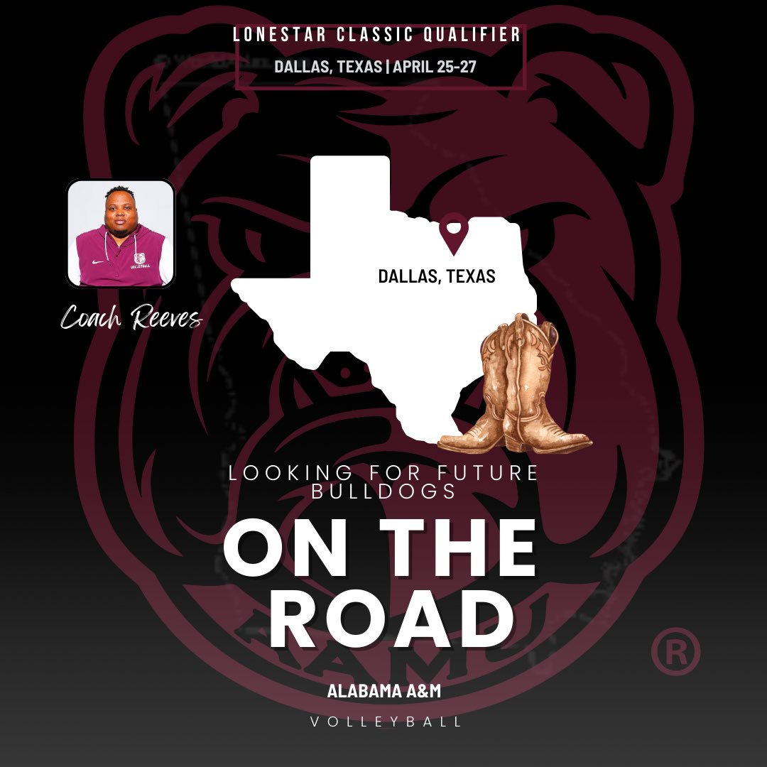 Hey y’all! It’s Dr. B, head volleyball coach at Alabama A&amp;M, on my way to the Lone Star Qualifier in Dallas this weekend. 🏐🔥 Looking for future Bulldogs — I’ll be out there all weekend, boots on the ground.

— let’s find our next Dawg! 🚀🐾

#Bulldogs #LoneStarQualifier