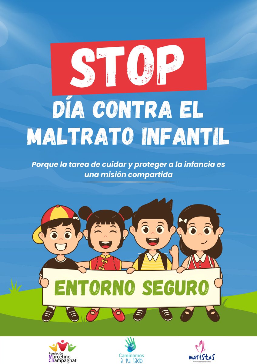NO al #maltratoinfantil. La tarea de cuidar y proteger a la #infancia es una misión compartida. En #Maristas trabajamos para ser un entorno seguro donde crecer con bienestar y esperanza 🙏 Gracias a quienes lo hacéis posible
#25A
#SomosEntornoSeguro 🛡 #Marists4ChildrenRights 🤝