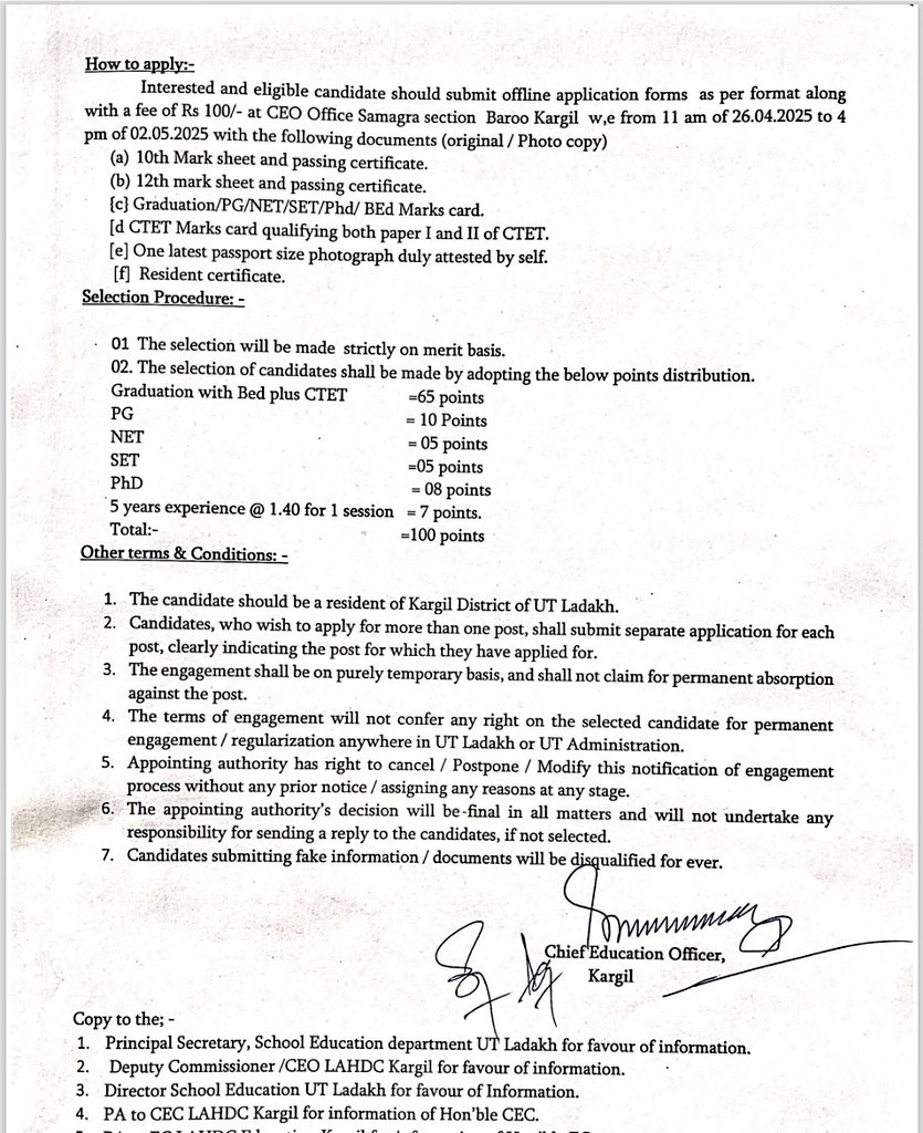 Radio News Kargil (@airnewskargil) on Twitter photo <a href="/EducationKargil/">Education Department Kargil UT Ladakh</a> advertised various Posts for KGVBs in Kargil
<a href="/prasarbharti/">AIR News Leh</a> <a href="/ddnewsladakh/">DD NEWS LADAKH</a> <a href="/airnewsalerts/">All India Radio News</a> <a href="/dc_Kgl/">Deputy Commissioner/DEO Kargil</a> <a href="/LAHDC_Kgl/">LAHDC Kargil</a> <a href="/Semokladakh/">SEMOK Ladakh Official</a> <a href="/Aksad4u/">All Kargil (Ladakh) Students' Association Delhi</a> <a href="/EducationKargil/">Education Department Kargil UT Ladakh</a> advertised various Posts for KGVBs in Kargil
<a href="/prasarbharti/">AIR News Leh</a> <a href="/ddnewsladakh/">DD NEWS LADAKH</a> <a href="/airnewsalerts/">All India Radio News</a> <a href="/dc_Kgl/">Deputy Commissioner/DEO Kargil</a> <a href="/LAHDC_Kgl/">LAHDC Kargil</a> <a href="/Semokladakh/">SEMOK Ladakh Official</a> <a href="/Aksad4u/">All Kargil (Ladakh) Students' Association Delhi</a>