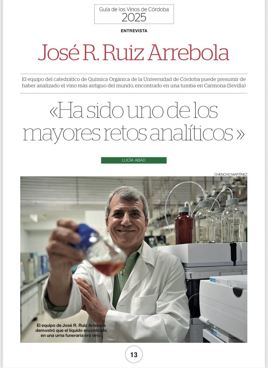 Arqueomet FQM-346 (@fqm346) on Twitter photo Hoy, con el diario Córdoba se entrega la Guía de los vinos de Córdoba, donde nos entrevistan sobre el vino romano de Carmona <a href="/Fac_CienciasUCO/">Facultad de Ciencias - UCO</a> <a href="/PatriciaUnitUCO/">PatriciaUCO</a> <a href="/IQUEMA_/">IQUEMA</a> Hoy, con el diario Córdoba se entrega la Guía de los vinos de Córdoba, donde nos entrevistan sobre el vino romano de Carmona <a href="/Fac_CienciasUCO/">Facultad de Ciencias - UCO</a> <a href="/PatriciaUnitUCO/">PatriciaUCO</a> <a href="/IQUEMA_/">IQUEMA</a>