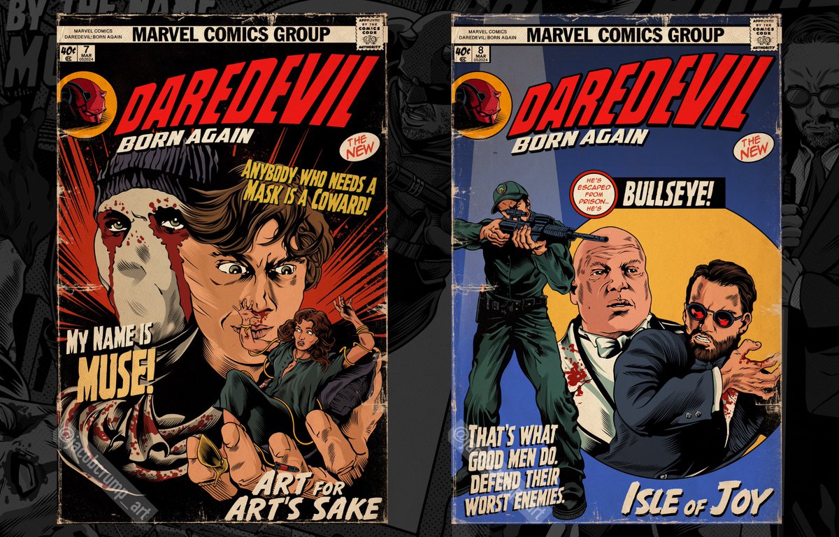 jacobcrump10's tweet image. DAREDEVIL : BORN AGAIN
Episodes 7, 8 & 9 as Comics
@Daredevil @MarvelStudios @DisneyPlus @DisneyPlusUK
@charliecoxbr @vincentdonofrio
@jonbernthalorg @DeborahAnnWoll #DaredevilBornAgain #kingpin #punisher #whitetiger #marvel #marvelcomics #disney #disneyplus