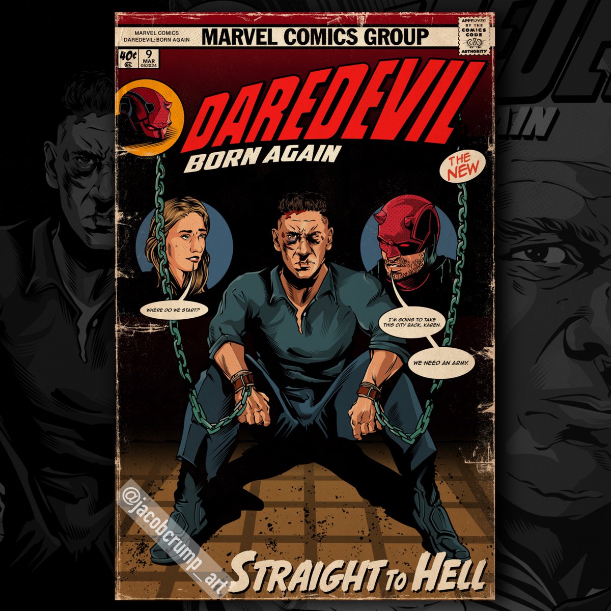 jacobcrump10's tweet image. DAREDEVIL : BORN AGAIN
Episodes 7, 8 & 9 as Comics
@Daredevil @MarvelStudios @DisneyPlus @DisneyPlusUK
@charliecoxbr @vincentdonofrio
@jonbernthalorg @DeborahAnnWoll #DaredevilBornAgain #kingpin #punisher #whitetiger #marvel #marvelcomics #disney #disneyplus