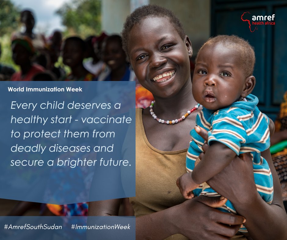 Every child in #SouthSudan deserves a healthy start.
Routine vaccines protect them from deadly diseases like measles &amp; polio.
💉 Vaccinate to protect.
💙 Give them a future full of possibilities.
#AmrefSouthSudan #VaccinateToProtect #ImmunizeSouthSudan
