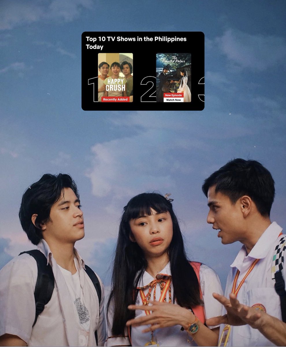 Sparkle_GMA's tweet photo. HAPPY CRUSH AT # 1 🎬
Kelvin Miranda and Maymay Etrata’s new Netflix series titled ‘Happy Crush’ is currently at #1 on the Top TV Shows in Netflix Philippines — don’t miss out and stream it today! 🎥
#KelvinMiranda https://t.co/p16IAS7XSv