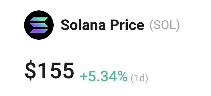 🚨BREAKING: SOLANA HITS $155!!!🚨