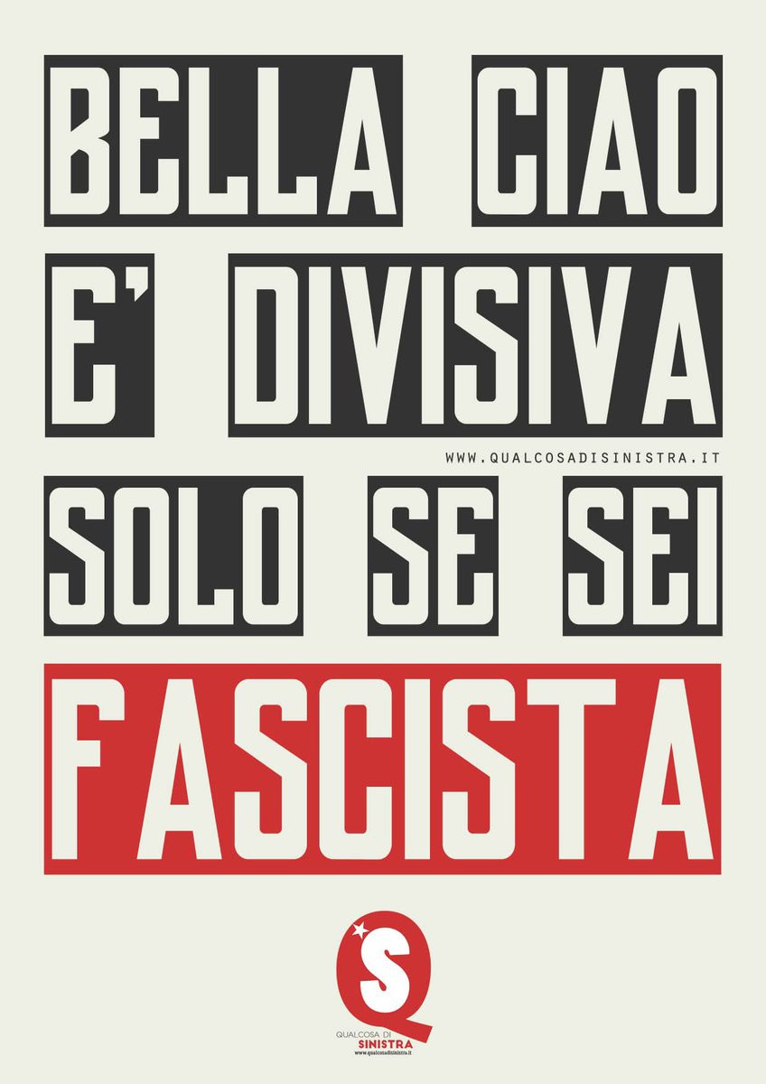 Promemoria 2 (lo pubblicavamo la prima volta il 23 aprile 2022, ogni anno c’è bisogno di ribadirlo) 

#bellaciao #QualcosadiSinistra #sinistra #left #25aprile #SemprePartigiani