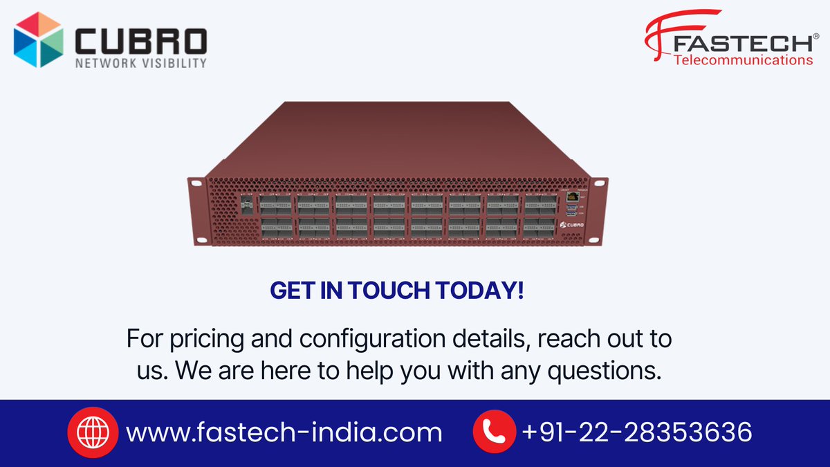 fastech_T's tweet image. 🚀 Meet the EXA64100 – a high-performance network packet broker built for top-tier traffic aggregation, filtering, duplication &amp;amp; load balancing.
Powered by programmable switching &amp;amp; multi-core architecture for ultra-efficient data flow.
cing 

#FastechTelecommunications