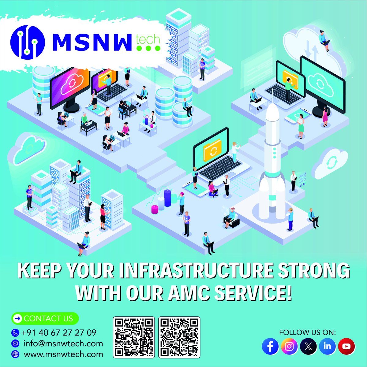 msnwtechpvtltd's tweet image. 🔧 Keep Your Infrastructure Strong With Our AMC Service! 
 📞 Call us: 88869 13131 | 83415 59649
 📧 Email: info@msnwtech.com
 🌐 Visit: msnwtech.com
#MSNWTech #AMCService #InfrastructureSupport #SeamlessPerformance #SmartMaintenance #ReliableSolutions #TechCare