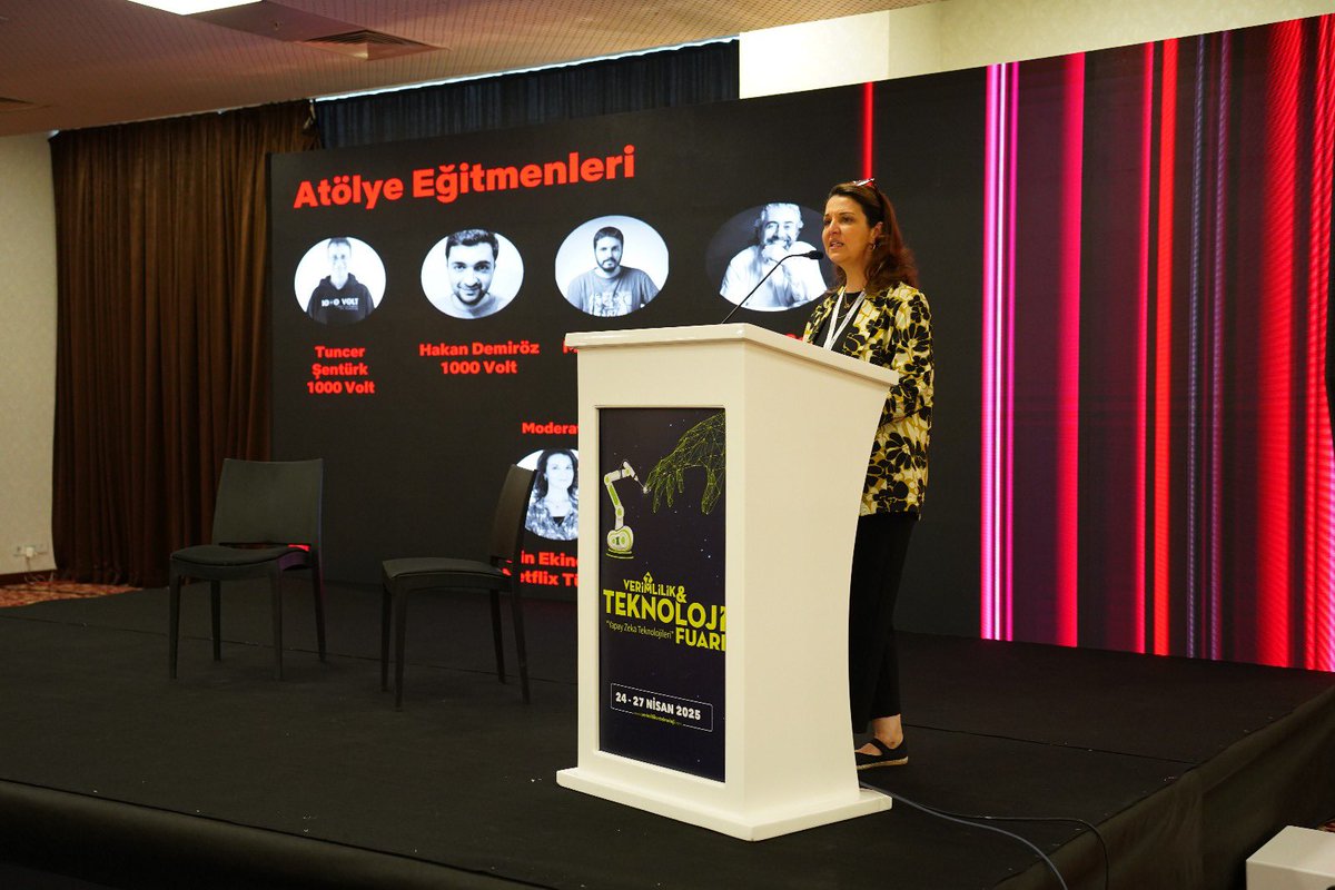 VeFuar's tweet image. Netflix Türkiye Yapımlar Direktörü Pelin Ekinci Kaya yönetiminde, “Dizi ve Film Sektöründe Görsel Efekt Teknolojileri: Netflix Uygulama Örnekleri” konulu eğitim tamamlandı.  

İlgi çekici pek çok eğitim bu fuarda! 
#7.VerimlilikveTeknoloji Fuarı, ATO Congresium’da!
