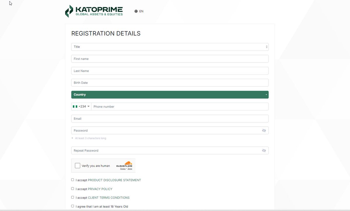 ambaposh's tweet photo. kato prime is offering a 33$ no deposit bonus for traders with no  deposit required

These are step by step on how to get it

register here👇
https://t.co/FNzbbRLHyp
input your details as shown below, a code will be sent to you email to verify your email https://t.co/fzc5DnkWH5
