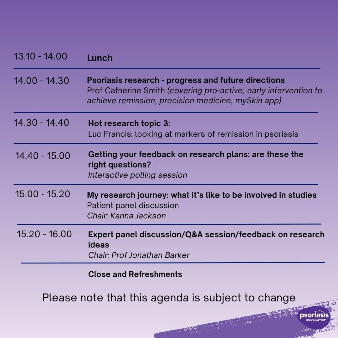 mySkin (@myskinstudy) on Twitter photo 📣 Booking is live for the ‘Right Treatment: Right Time’ Annual Meeting!
📆Saturday 28 June 2025
📍County Hall, London
📲Head to the <a href="/PsoriasisUK/">Psoriasis Association</a> website to book
The Psoriasis Association is our long-standing research partner and funder of the #mySkin study.
#psoriasisresearch 📣 Booking is live for the ‘Right Treatment: Right Time’ Annual Meeting!
📆Saturday 28 June 2025
📍County Hall, London
📲Head to the <a href="/PsoriasisUK/">Psoriasis Association</a> website to book
The Psoriasis Association is our long-standing research partner and funder of the #mySkin study.
#psoriasisresearch