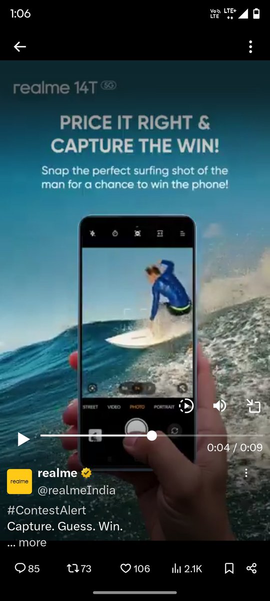 Raju76760's tweet photo. @realmeIndia @Flipkart #ContestAlert #Realme14T5g
#SuperBrightSuperLasting
8/128 = 16999
8/256 = 18999
#realmeIN https://t.co/XWmXS4Xo9I