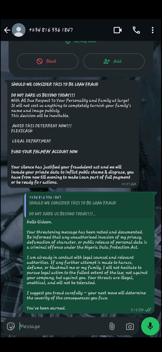 Alaba589's tweet photo. Imagine Loan App dey threaten to this extents🥹😗 
Omoo See update oo 🤣🤣😂😂 https://t.co/Vp9vOAkl6F