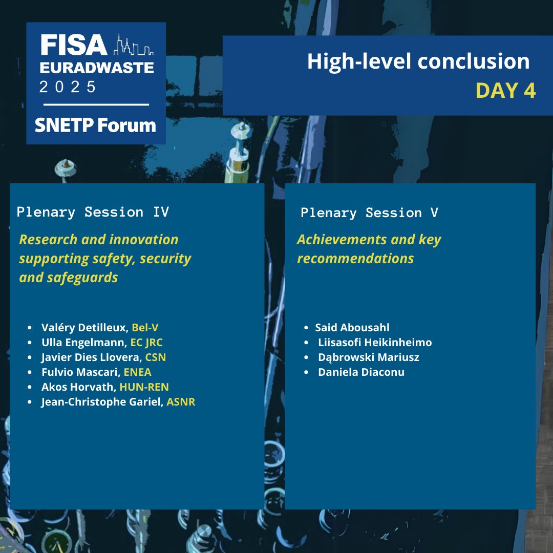 Ostatni dzień 𝐅𝐈𝐒𝐀-𝐄𝐔𝐑𝐀𝐃𝐖𝐀𝐒𝐓𝐄 &amp; 𝐒𝐍𝐄𝐓𝐏 𝐅𝐎𝐑𝐔𝐌 𝟐𝟎𝟐𝟓 również będzie intensywny. 

Przygotowaliśmy 2️⃣ sesje plenarne i 3️⃣ sesje równoległe. 
🔶 Sesja plenarna IV: "Badania naukowe i innowacje wspierające bezpieczeństwo, ochronę i zabezpieczenia" moderowana