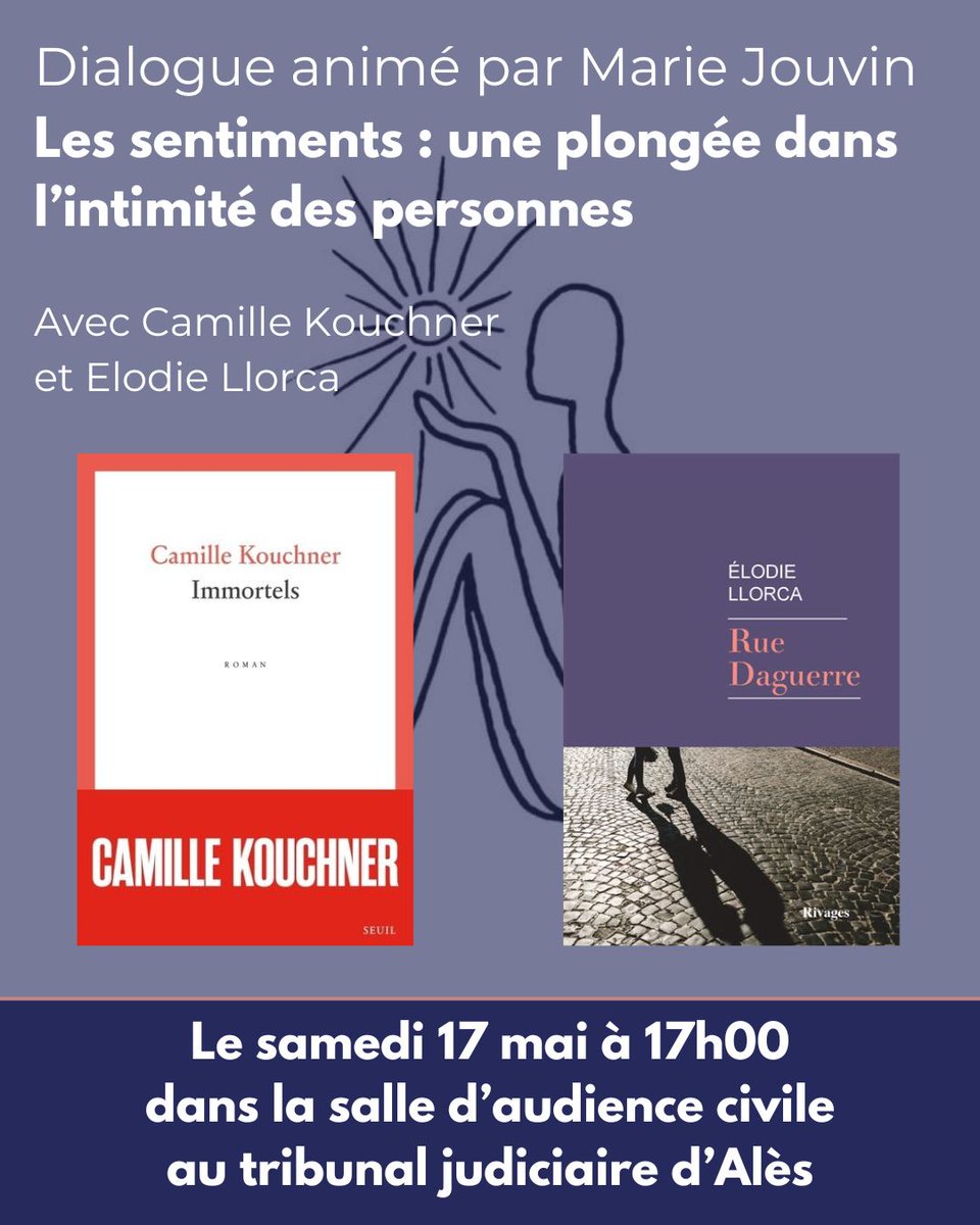 Les sentiments : une plongée dans l’intimité des personnes
📚 Rejoignez-nous pour un dialogue exceptionnel animé par Marie Jouvinavec :
- Camille Kouchner– Immortelle(Seuil, 2025)
- Élodie Llorca– Rue Daguerre(Payot, 2025)