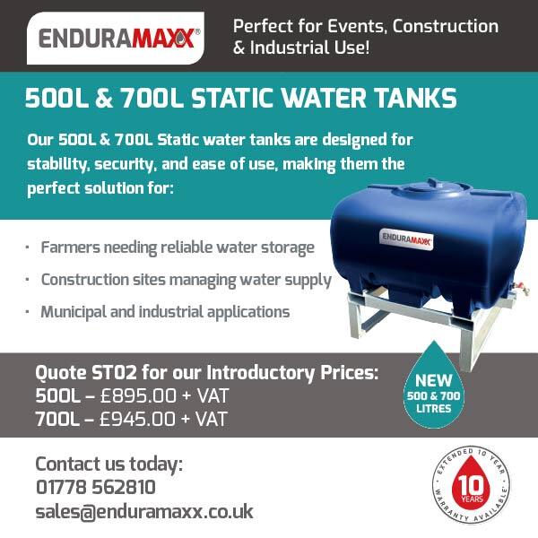 Enduramaxx's tweet image. Need a secure, corrosion-free water storage solution for your event?
Our 500L &amp;amp; 700L Static Water Tanks are built for stability, easy maintenance, and dependable water supply when you need it most!
Find out more: eu1.hubs.ly/H0jCnvb0
#EventSolutions #WaterStorage