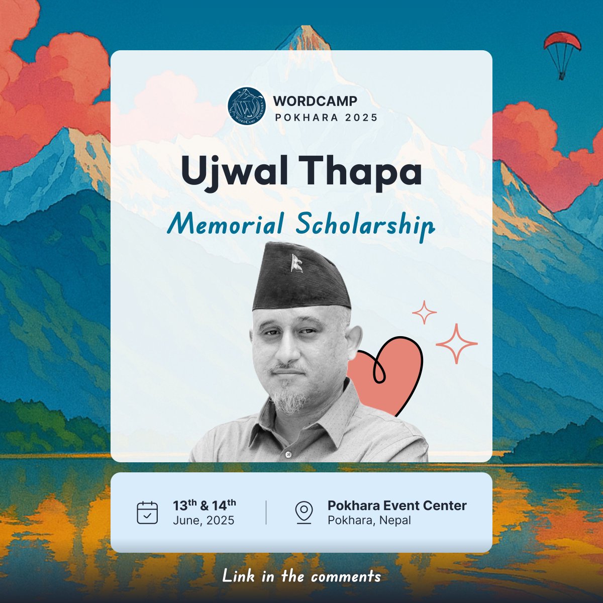 wppokhara's tweet photo. 🎓 The Ujwal Thapa Memorial Scholarship

We especially encourage women, first-time attendees, and marginalized voices to apply. You belong in this community.

Event: June 13–14
Full ticket covered
Apply by: May 10, 2025

🔗 https://t.co/j3hbuAcy7o

#WCPKR #UjwalThapa https://t.co/MUVvVePMwB