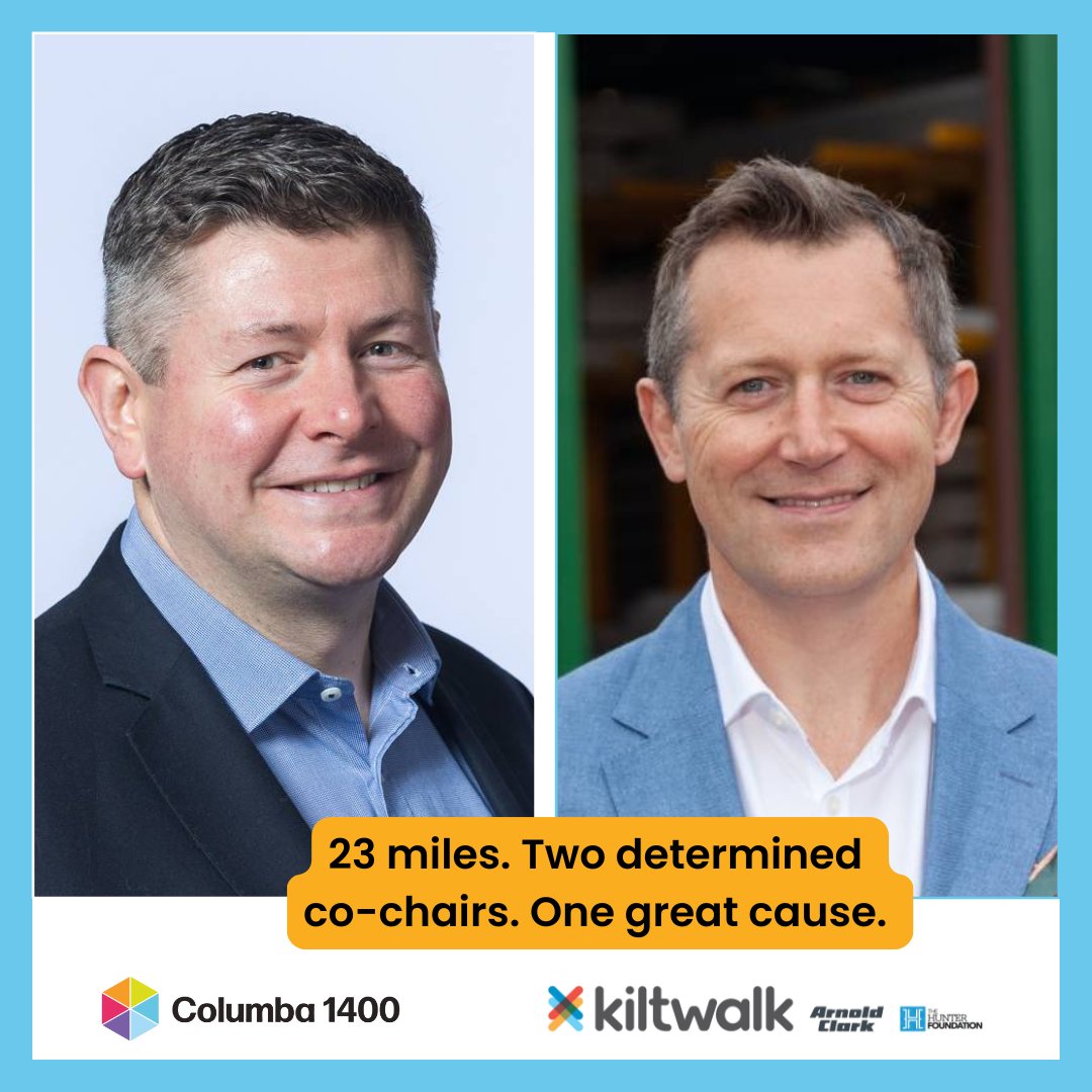Columba1400's tweet photo. Our amazing board co-chairs Jamie & Michael are taking on the Mighty Stride (23 miles!) this Sunday at the Glasgow #Kiltwalk2025 π£
Support their incredible effort for Columba 1400 π https://t.co/EWqzgjNUWK
#Columba1400 #MightyStride #LeadershipInAction https://t.co/PfsuDuES3v